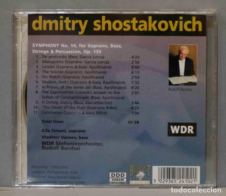 Discos de vinilo: CD. Shostakovich. SYMPHONY 14, OP. 135. BARSHAI - Foto 1