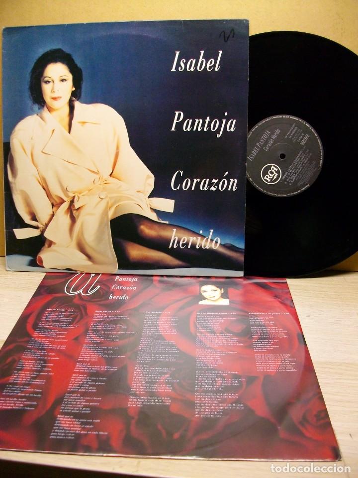 Discos de vinilo: Isabel Pantoja &ndash; Coraz&oacute;n Herido LP - Foto 1