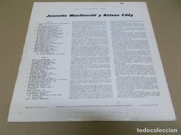 Discos de vinilo: JEANETTE MACDONALD & NELSON EDDY (LP) J.M. & N.E.. A&Ntilde;O &ndash; 1966 - Foto 2
