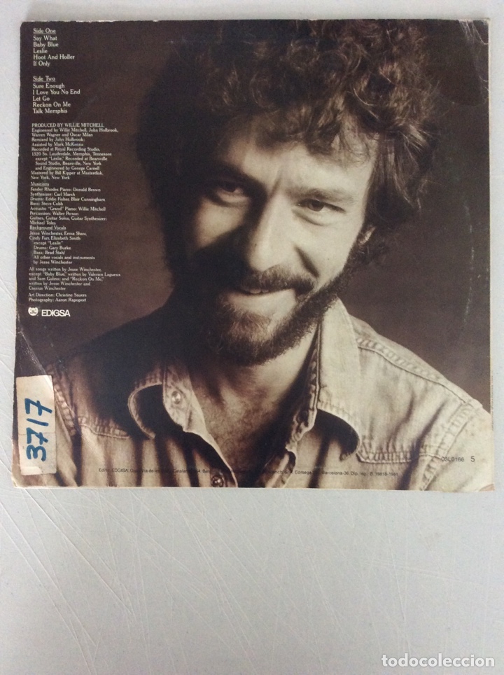 Discos de vinilo: Jesse Winchester. Talk Memphis - Foto 2