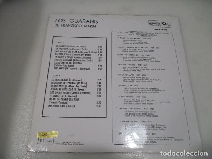 Discos de vinilo: LOS GUARANIS DE FRANCISCO MAR&Iacute;N DI497 - Foto 2