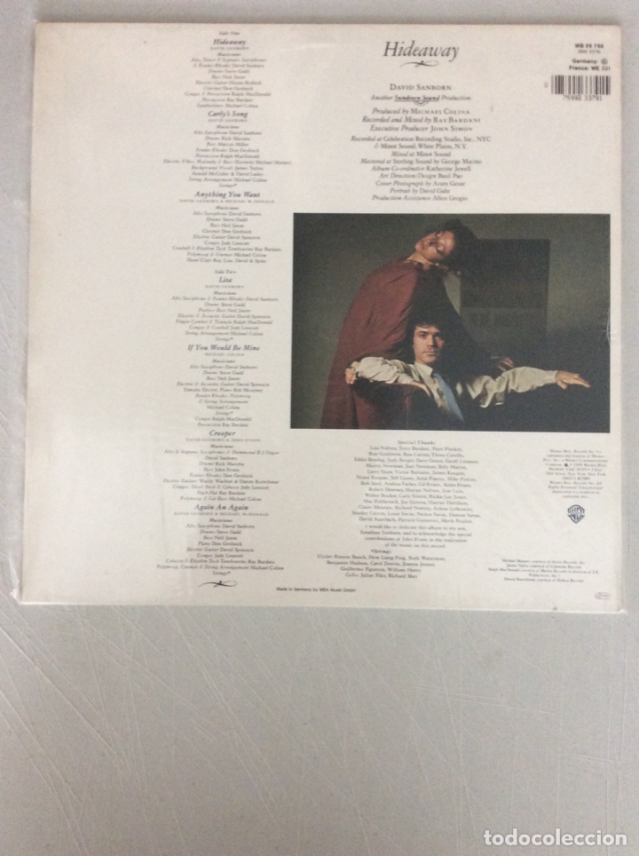 Discos de vinilo: Hideaway. David Sanborn. - Foto 2