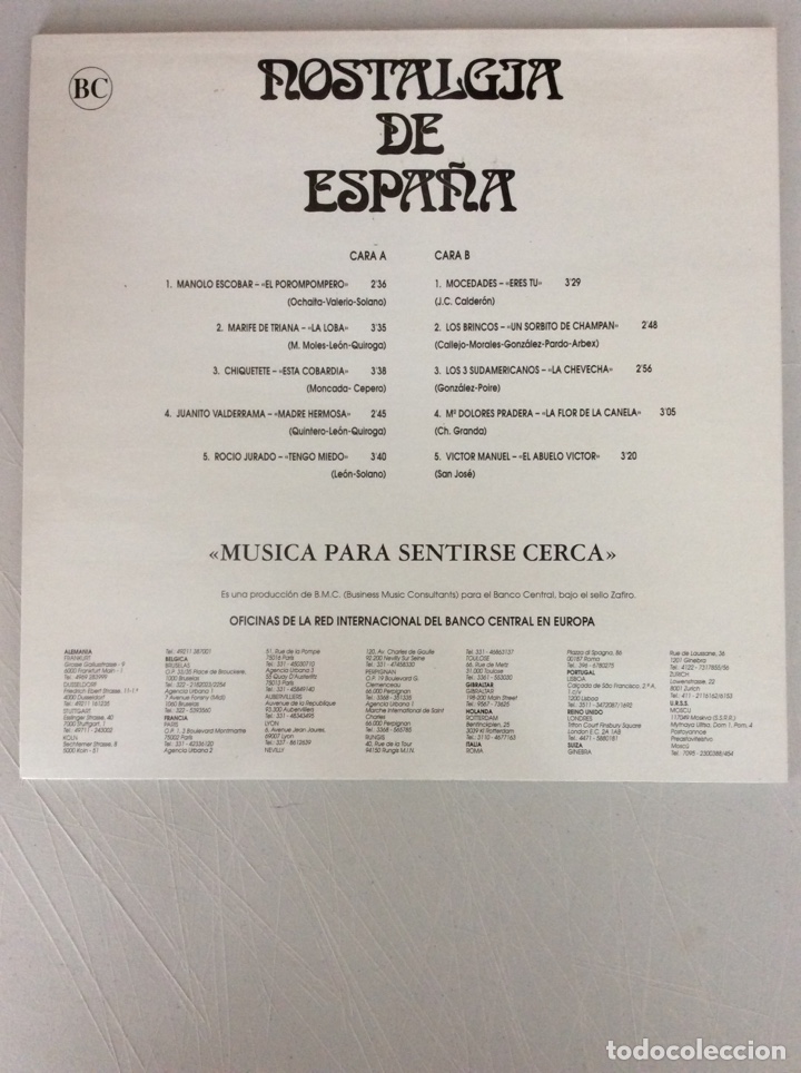 Discos de vinilo: Nostalgia de Espa&ntilde;a. - Foto 2