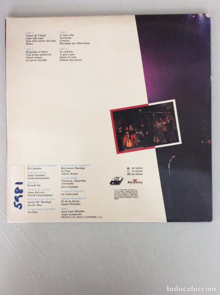Discos de vinilo: Pi de la Serra. Que te un amic. En directe. Big chief. Doble LP. Dos discos. - Foto 2