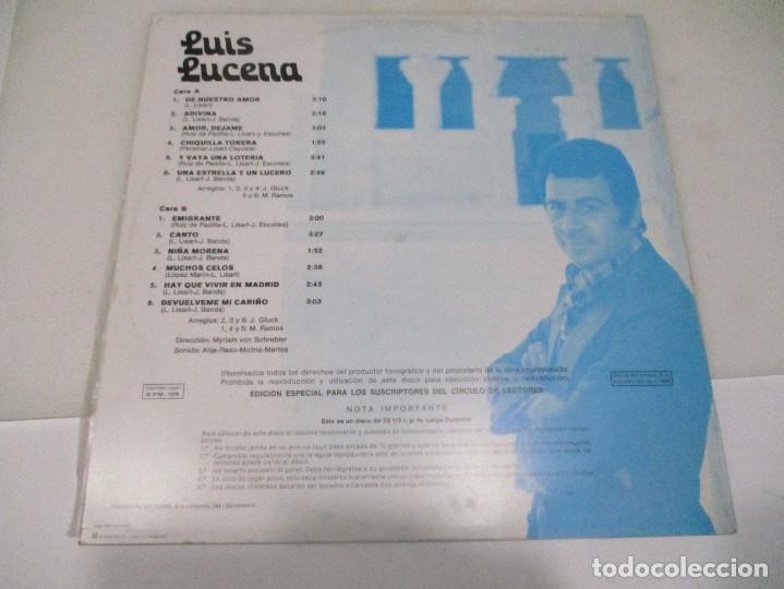 Discos de vinilo: LUIS LUCENA De nuestro amor DI526 - Foto 2