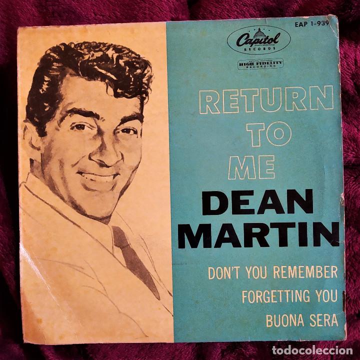 DEAN MARTIN -RETURN TO ME, ESPAÑA 1958, CAPITOL RECORDS– EAP 1-939, EXCELENTE (EX_EX) (Música - Discos de Vinilo - EPs - Jazz, Jazz-Rock, Blues y R&B)