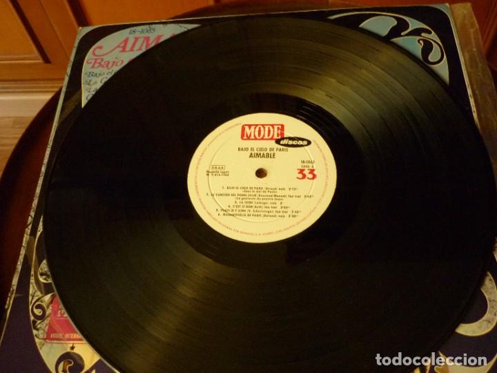 Discos de vinilo: DISCO LP BAJO EL CIELO DE PARIS, AIMABLE - Foto 3