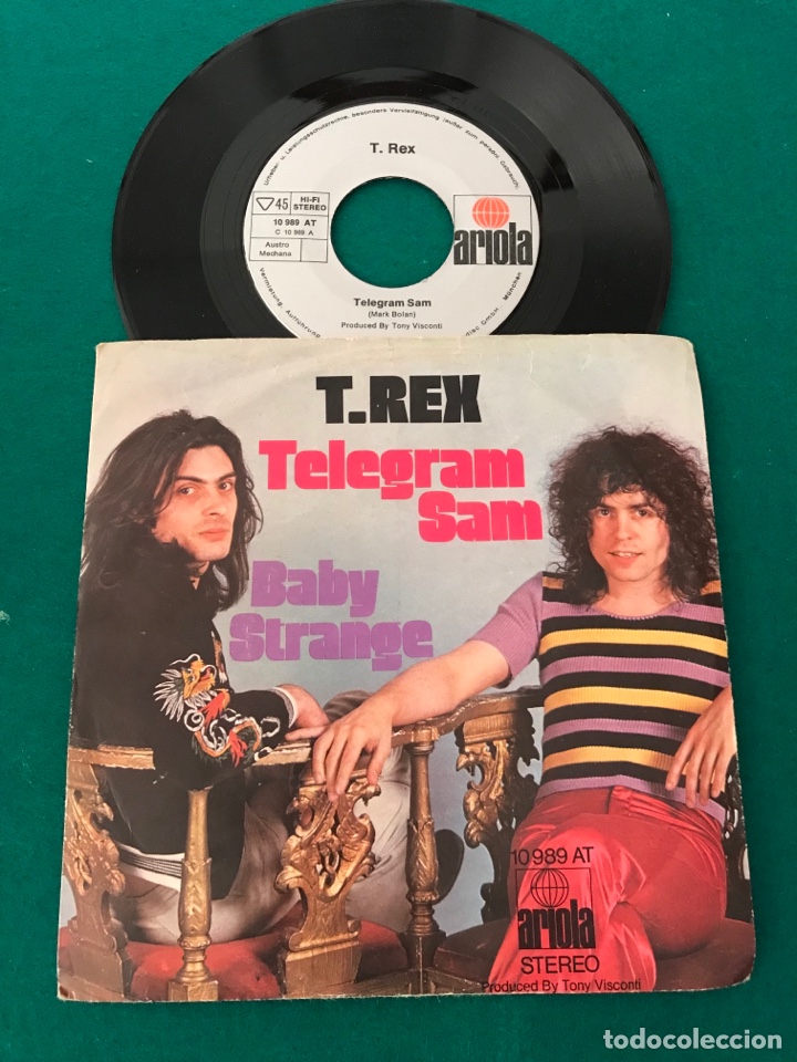 Discos de vinilo: T.REX Telegram Sam - Foto 1
