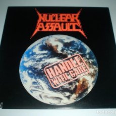 Discos de vinilo: LP NUCLEAR ASSAULT - HANDLE WITH CARE. Lote 194329945