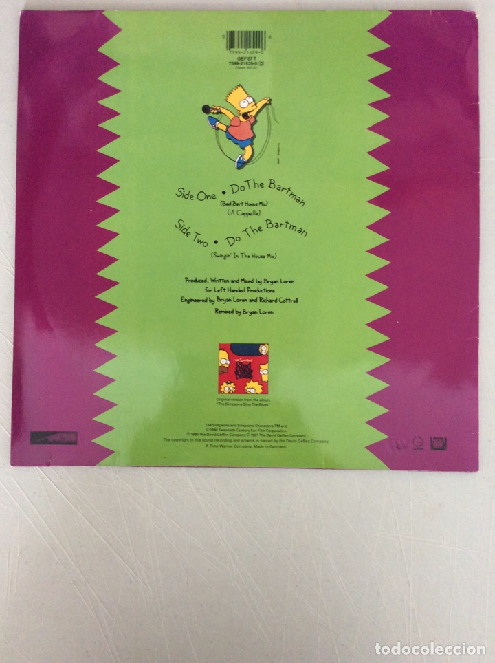 Discos de vinilo: The Simpsons. Do the bartman - Foto 2