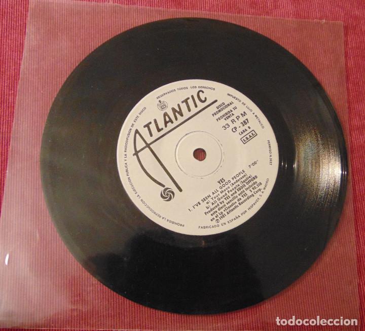 Discos de vinilo: YES - ROUNDABOUT - SINGLE PROMO 1981 - Foto 2
