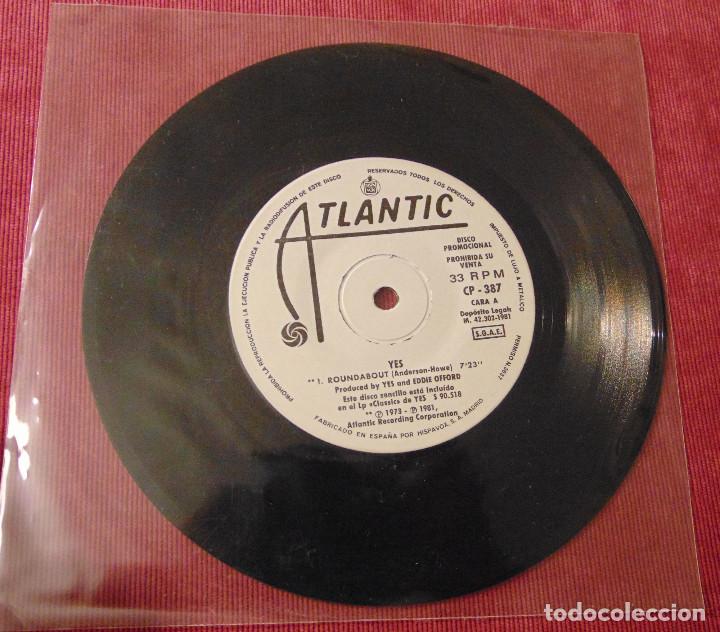 Discos de vinilo: YES - ROUNDABOUT - SINGLE PROMO 1981 - Foto 1