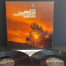 Discos de vinilo: CAJA-ÁLBUM / MAHLER / SINFONÍA Nº 2 - RESURRECCIÓN / DOBLE LP - DECCA-1967 / DE LUJO + LIBRETO.. Lote 301395143