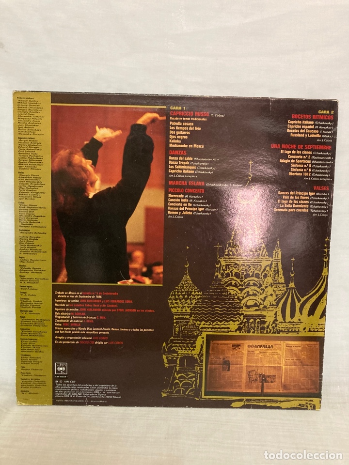 Discos de vinilo: LP de LUIS COBOS, con la orquesta de Mosc&uacute; - Foto 2