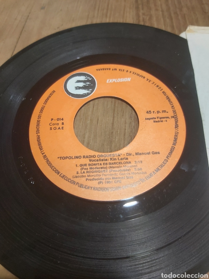 Discos de vinilo: 1981 Orquesta Radio TOPOLINO SINGLE - Foto 1