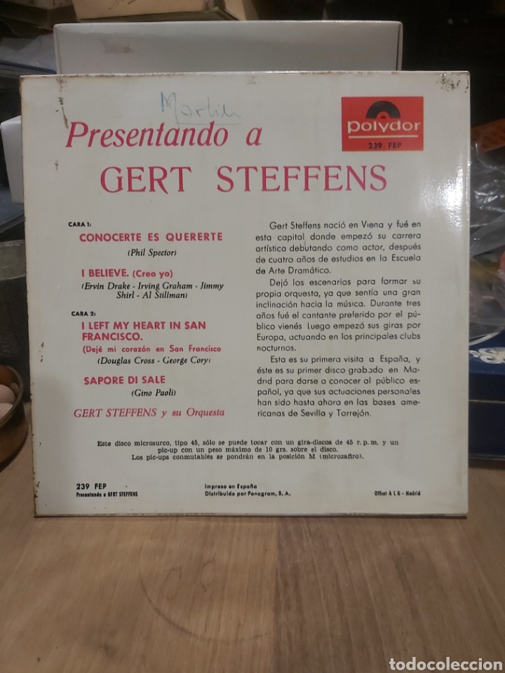 Discos de vinilo: GERT STEFFENS Y SU ORQUESTA SINGLE 1964 - Foto 2