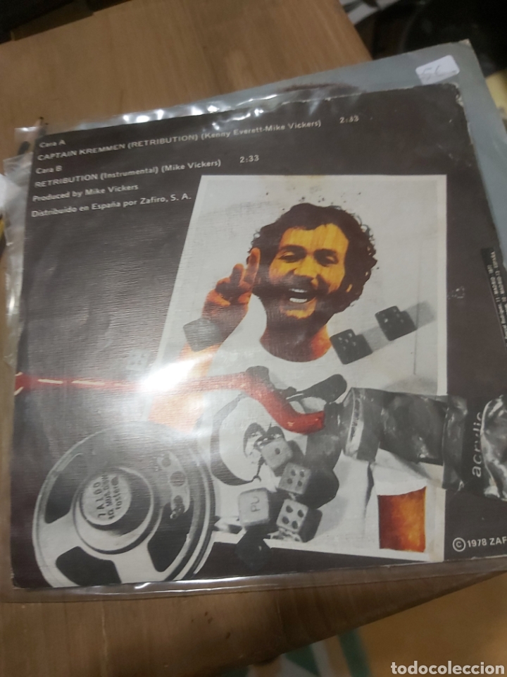 Discos de vinilo: KENNY EVERETT/MIKE VICKERS CAPTAIN KREMMEN / RETRIBUTION ZAFIRO - Foto 2