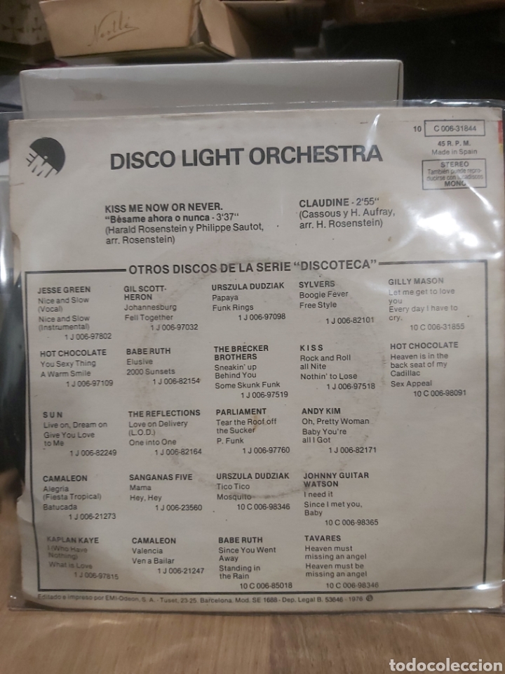 Discos de vinilo: DISCO LIGHT ORCHESTRA 1976 SINGLE EMI - Foto 1