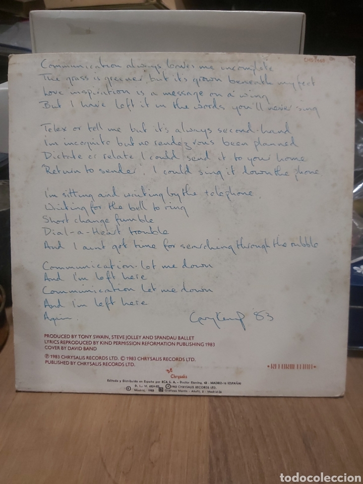 Discos de vinilo: 1983 SPANDAN BALLET COMMUNICATION SINGLE DANCE MUSIC - Foto 3