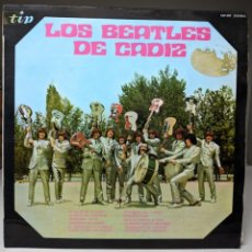 Discos de vinilo: CARNAVAL DE CADIZ: LP DE LOS BEATLES DE CADIZ CON AUTOGRAFOS DE SUS MIEMBROS (VER FOTOS). Lote 301487418