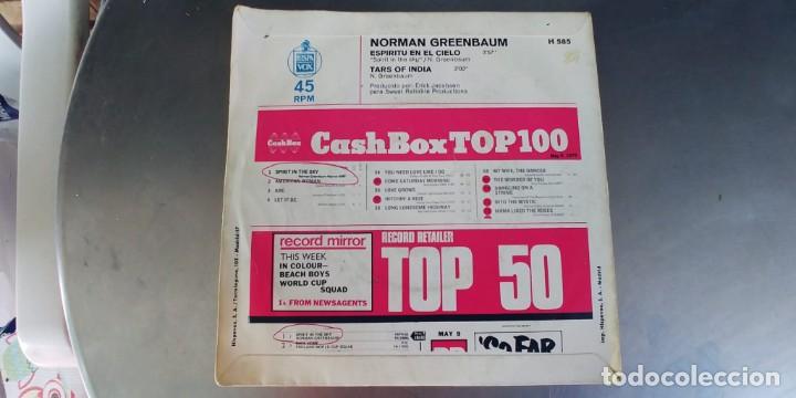 Discos de vinilo: NORMAN GREENBAUM-SINGLE ESPIRITU EN EL CIELO - Foto 2