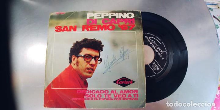 Discos de vinilo: PEPPINO DI CAPRI-SINGLE DEDICADO AL AMOR - Foto 1