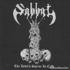 Discos de vinilo: SABBAT - THE DEVIL'S SPERM IS COLD - 7” [EPIDEMIA / TRIBULACION, 2017] BLACK METAL THRASH METAL. Lote 301605078