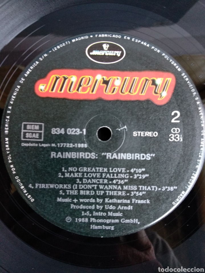 Discos de vinilo: *RAINBIRDS, POLYGRAM, 1987 A2 - Foto 4