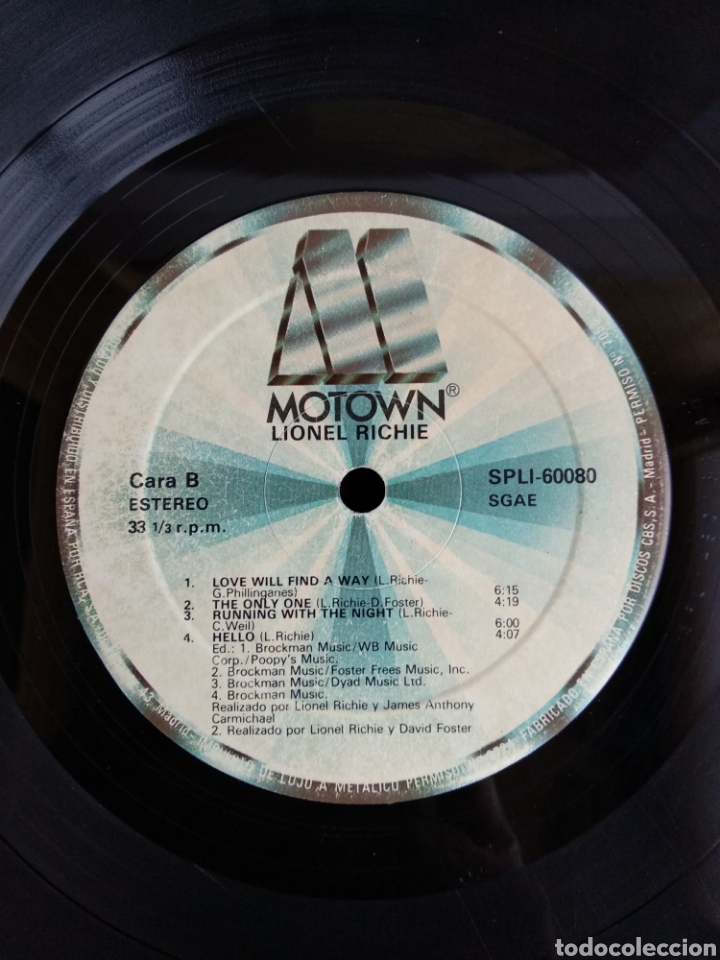 Discos de vinilo: *LIONEL RICHIE, CANT SLOW DOWN, RCA, 1983 A2 - Foto 3
