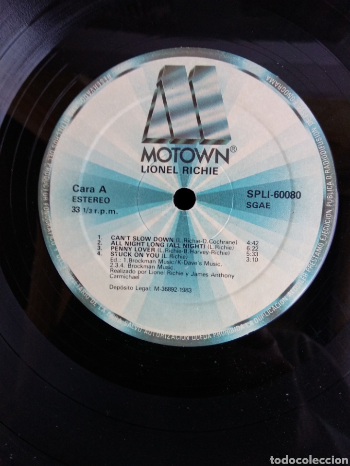 Discos de vinilo: *LIONEL RICHIE, CANT SLOW DOWN, RCA, 1983 A2 - Foto 4