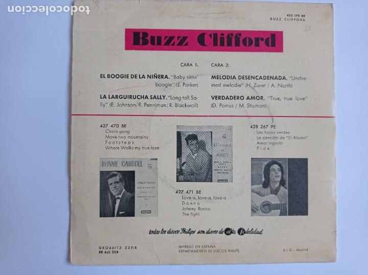 Discos de vinilo: BUZZ CLIFFORD El boogie de la ni&ntilde;era - Foto 2