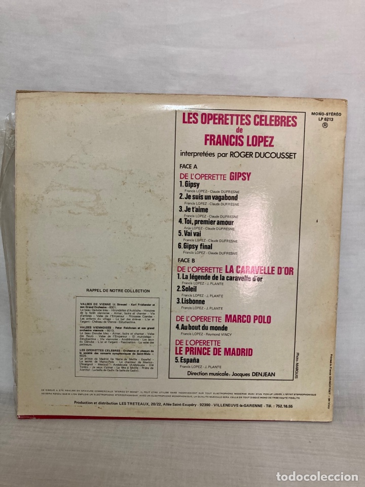 Discos de vinilo: Disco vinilo LP , &ldquo;Operetas c&eacute;lebres &ldquo; - Foto 2