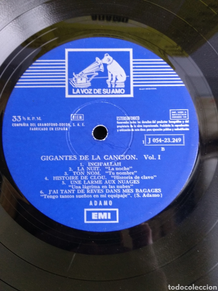 Discos de vinilo: *ADAMO, GIGANTES DE LA CANCION, 1970 - Foto 3