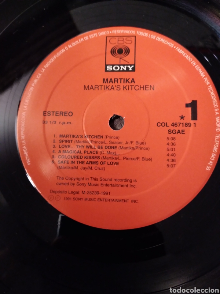 Discos de vinilo: Vinilo - MARTIKA &rdquo;MARTIKAS KITCHEN&rdquo; ESP.91 - Foto 5