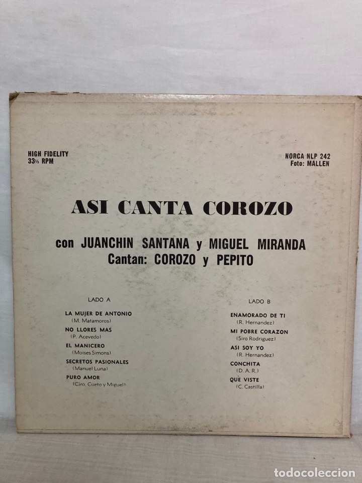 Discos de vinilo: AS&Iacute; CANTA COROZO Y MAYARI - Foto 2