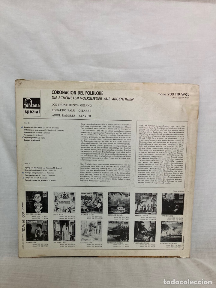 Discos de vinilo: LP CORONACI&Oacute;N DEL FOLKLORE , ( rareza) - Foto 2