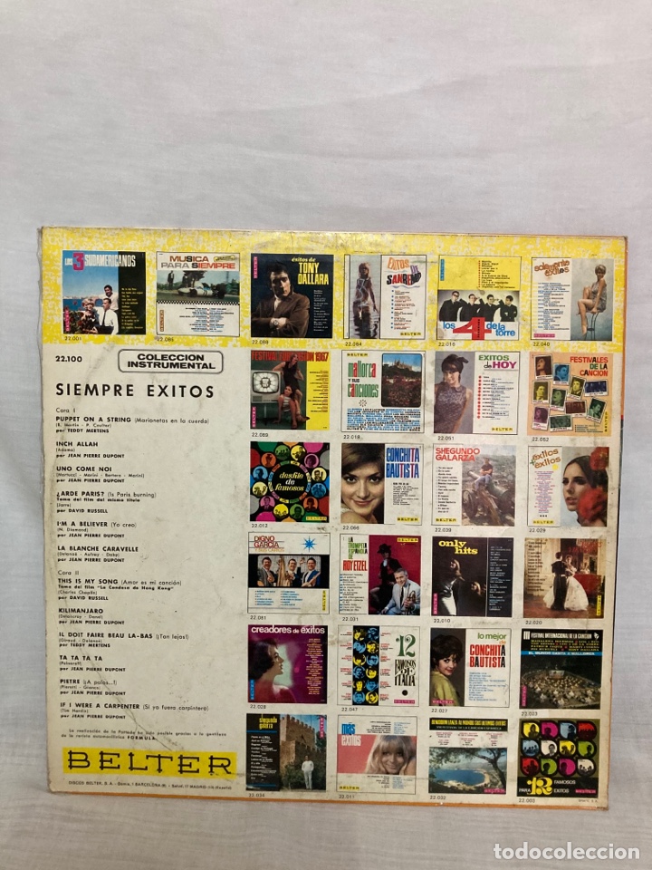 Discos de vinilo: LP, SIEMPRE &Eacute;XITOS, colecci&oacute;n instrumental - Foto 2