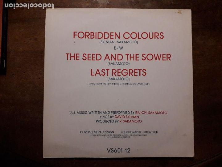 Discos de vinilo: David sylvian - riuichi sakamoto - forbidden colours - Foto 2
