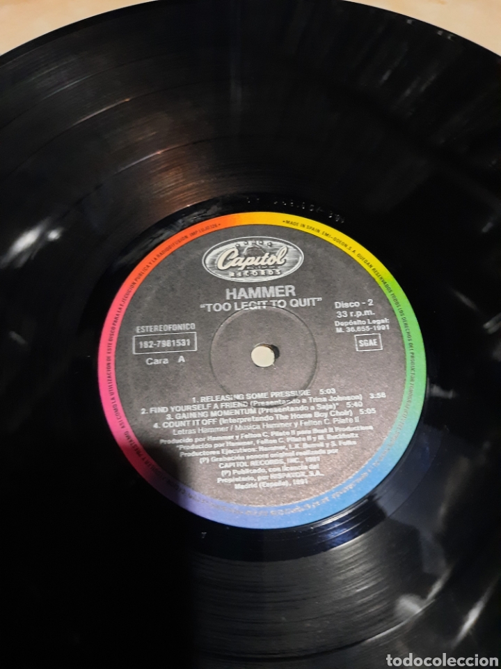 Discos de vinilo: Hammer - too legit to quit. Doble LP - Foto 3