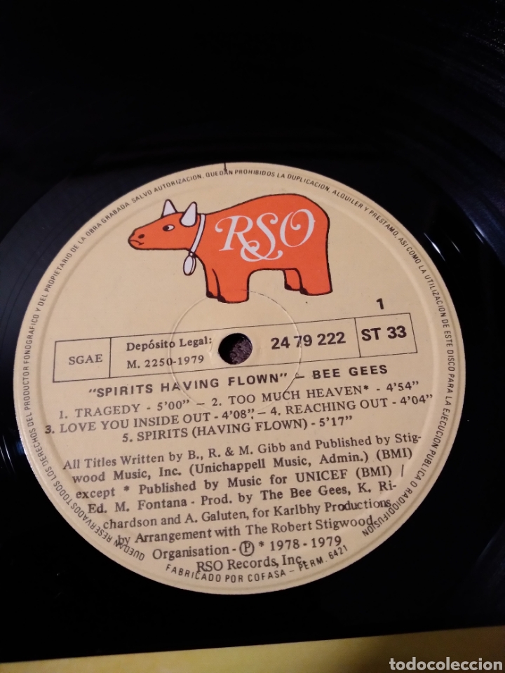 Discos de vinilo: Vinilo - BEE GEES &rdquo;SPIRITS HAVING FLOW&rdquo; ESP.79 - Foto 6