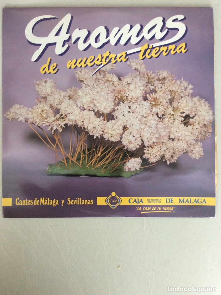 Dischi in vinile: Aromas de nuestra tierra. Cantares de M&aacute;laga y Sevillanas. Caja de ahorros de M&aacute;laga