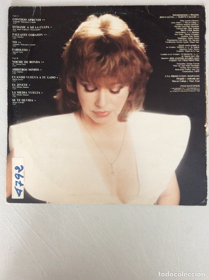 Discos de vinilo: Mari Trini. Contigo aprend&iacute; - Foto 2