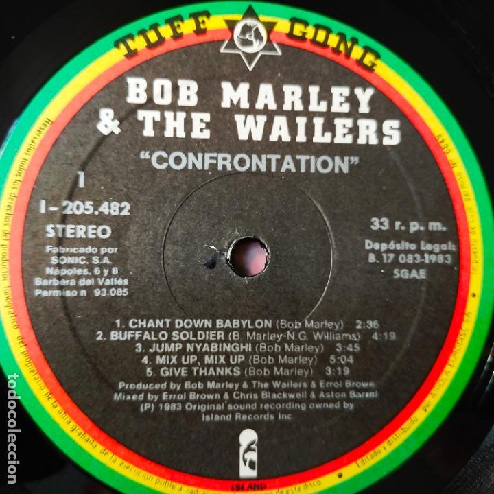 Discos de vinilo: BOB MARLEY & THE WAILERS- CONFRONTATION- SPAIN LP 1983- VINILO COMO NUEVO. - Foto 4 - 302048373