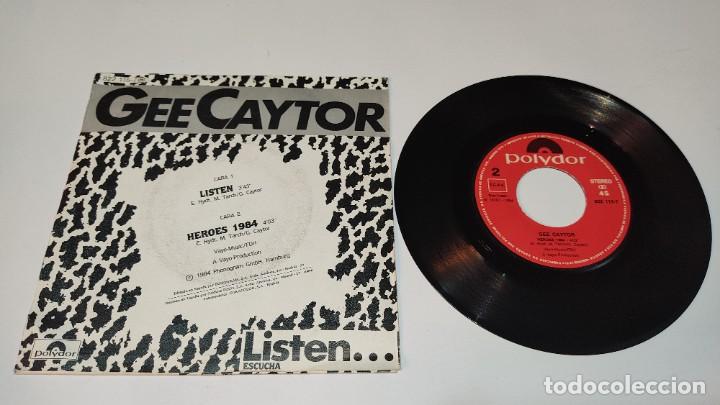 Discos de vinilo: Gee Caytor - Listen = Escucha (7&rdquo;, Single) 1984/ES - Foto 2