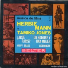 Discos de vinilo: HERBIE MANN Y TAMIKO JONES - ¿ ARDE PARIS ? + 3 EP.S - 1966 - BELTER. Lote 302200548