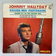 Discos de vinilo: EP JOHNNY HALLYDAY - EXCUSE-MOI PARTENAIRE - FRANCIA - AÑO 1964. Lote 302219173
