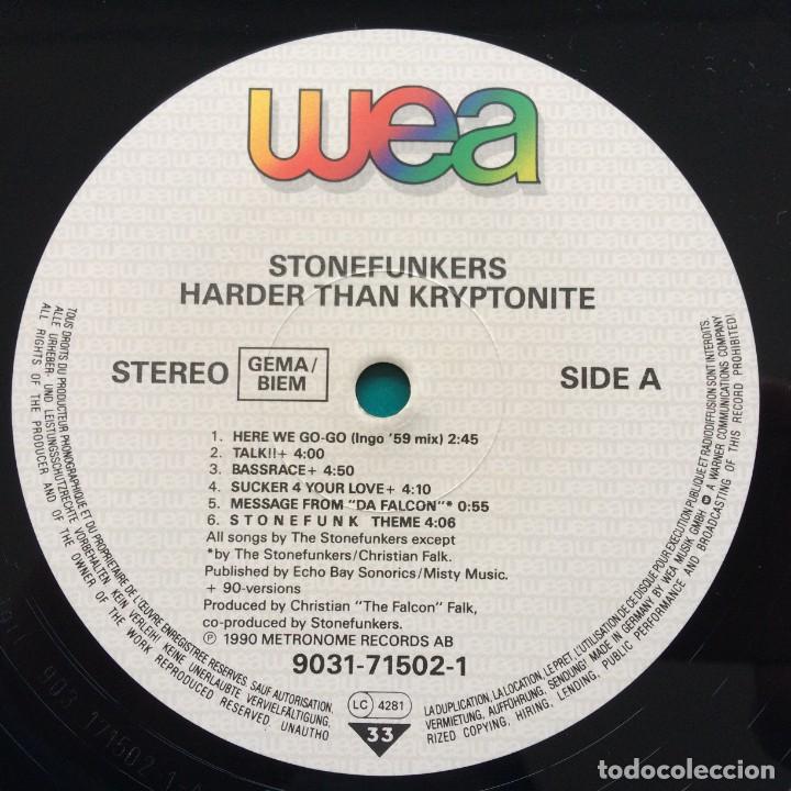 Discos de vinilo: Stonefunkers &lrm;&ndash; Harder Than Kryptonite . Europe 1990 WEA - Foto 4