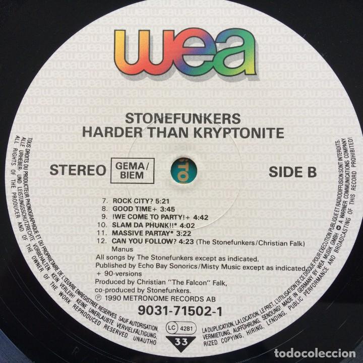 Discos de vinilo: Stonefunkers &lrm;&ndash; Harder Than Kryptonite . Europe 1990 WEA - Foto 5