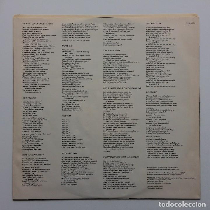 Discos de vinilo: Talking Heads ‎– Talking Heads: 77 , Canada 1977 Sire - Foto 4 - 302271283