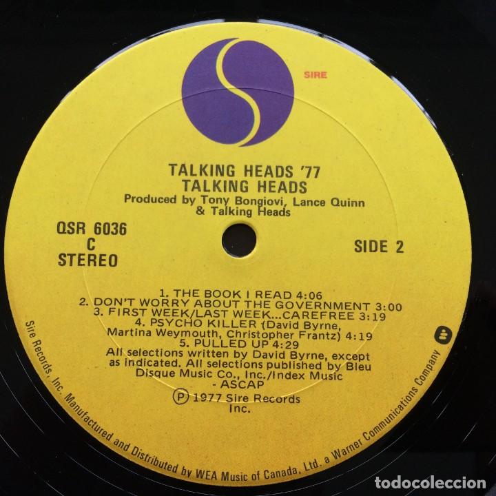 Discos de vinilo: Talking Heads ‎– Talking Heads: 77 , Canada 1977 Sire - Foto 6 - 302271283